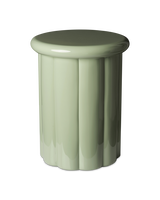 Stool Roman white, Olive green, small