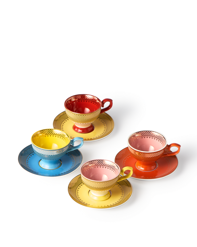 Espresso set Grandma set 4, Multi-colour, large