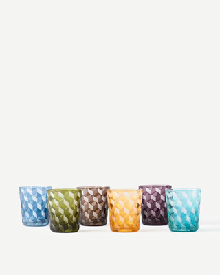 Tumbler blocks multicolour set 6, Multi-colour, medium