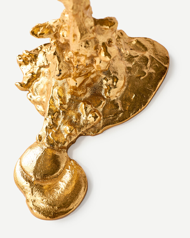 Drip candle holder L, Gold, pdp