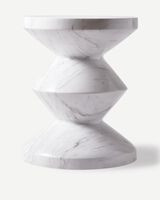 Zig Zag marble dk.green, White, small