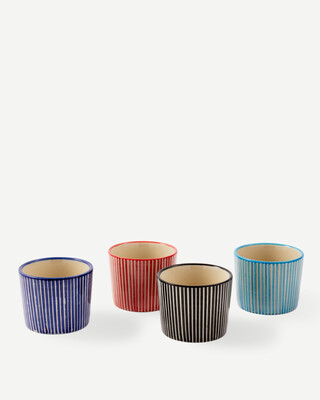Marine Striped Espresso Cups