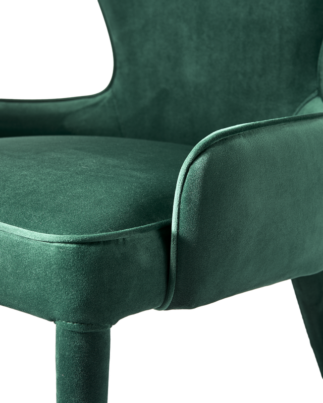 Chair Aunty velvet green, Dark green, large