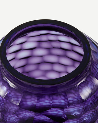 vase honeycomb S, Dark purple, medium