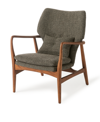 Chair Peggy fabric rough grey (FSC 100% certified), Dark grey, medium
