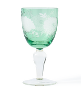 Wine glass peony multicolour set 6, Multi-colour, small