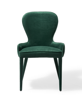 Chair Aunty velvet green, Dark green, medium