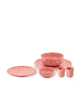 plates koa pink S set 4, light pink, medium