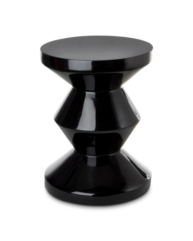 希少 Pols Potten Stool Black Shop Zig Zag Stool| POLSPOTTEN