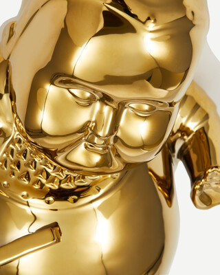 money box funny warrior gold, Gold, medium