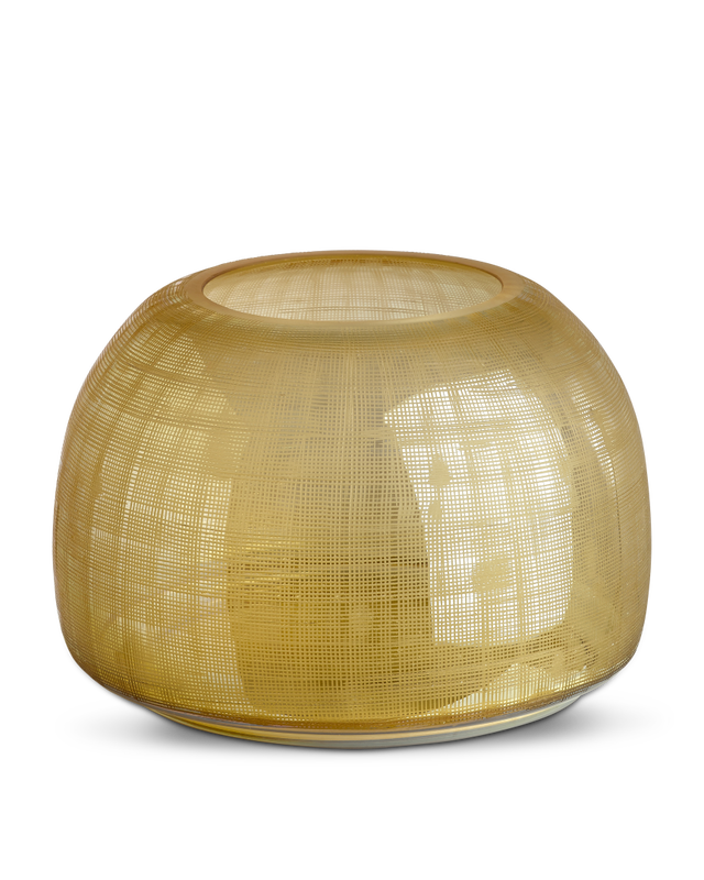 Vase checkered amber, Beige, large