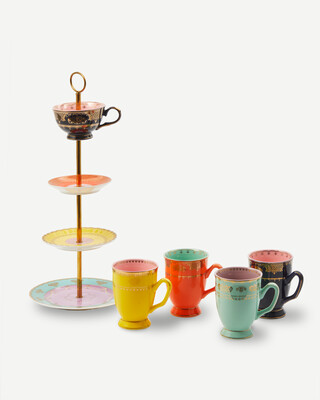 high tea set grandpa, Multi-colour, medium