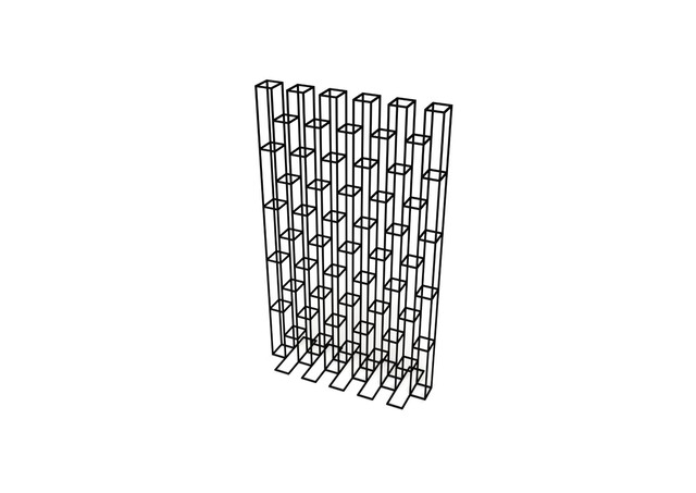 Book shelf bricks standing, Black, pdp