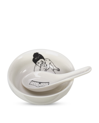 Bowl Undressed set 4, White, medium