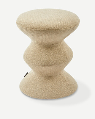 Smooth Fabric Soft Zig Zag Stool