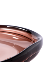 plate clear blue eye L, Dark brown, small