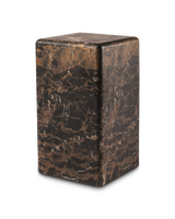 Pillar marble look black S, Dark brown, small
