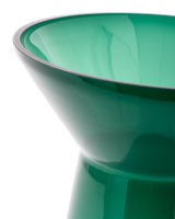 vase long neck green, Dark green, small