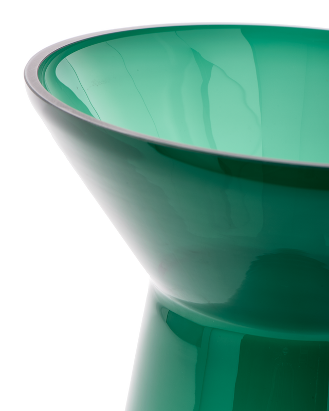 vase long neck green, Dark green, large