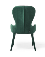 Chair Aunty velvet green, Dark green, small