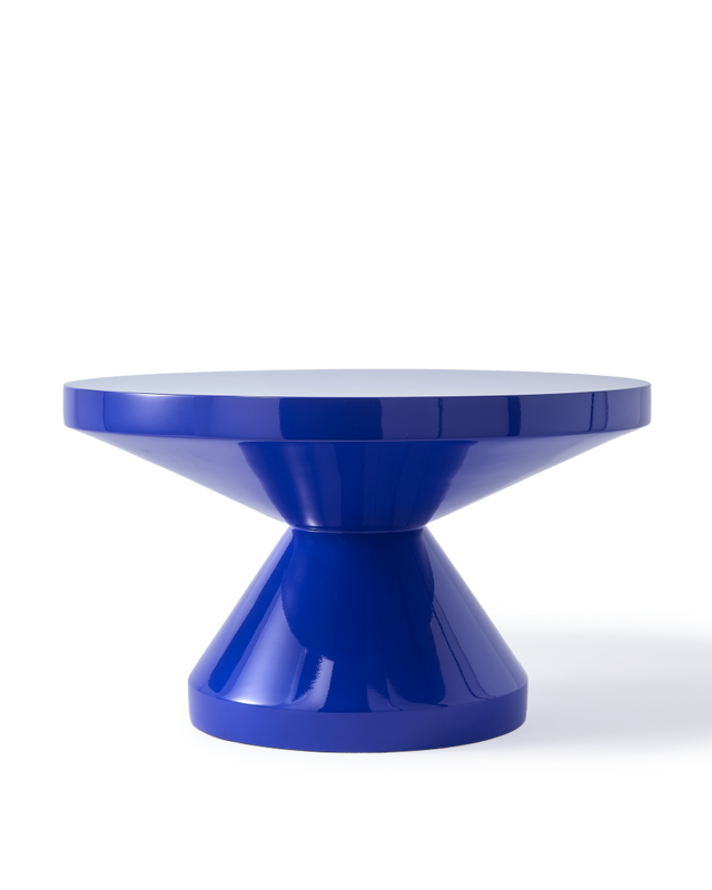 coffee table zig zag white, Dark blue, large
