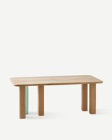 dining table Stilts rectangular natural (FSC 100% certified), Dark brown, small