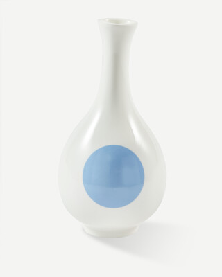 vase small bird blue, Dark blue, medium