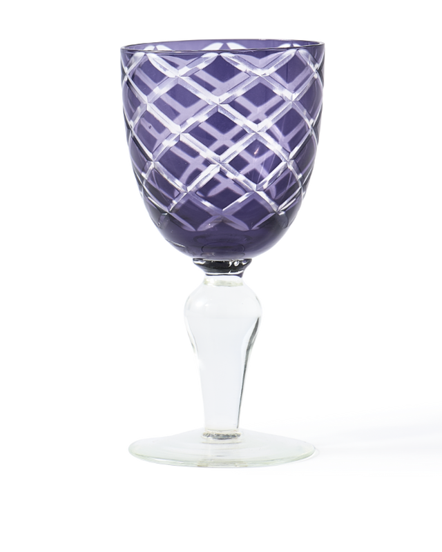 Wine glass cobalt mix set 6, Multi-colour, large