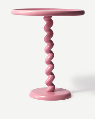 side table twister pink, Light pink, medium