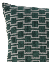 cushion geometric blue 45x45, Dark green, small