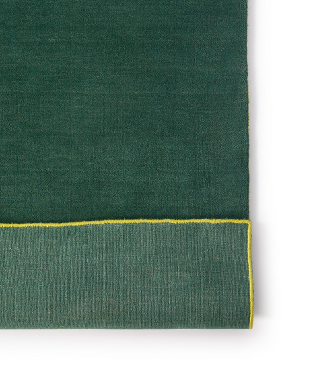 carpet outline dark green / lime 170x240, Dark green, large