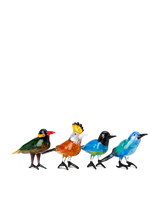 Glass paradise birds set 4, Multi-colour, small