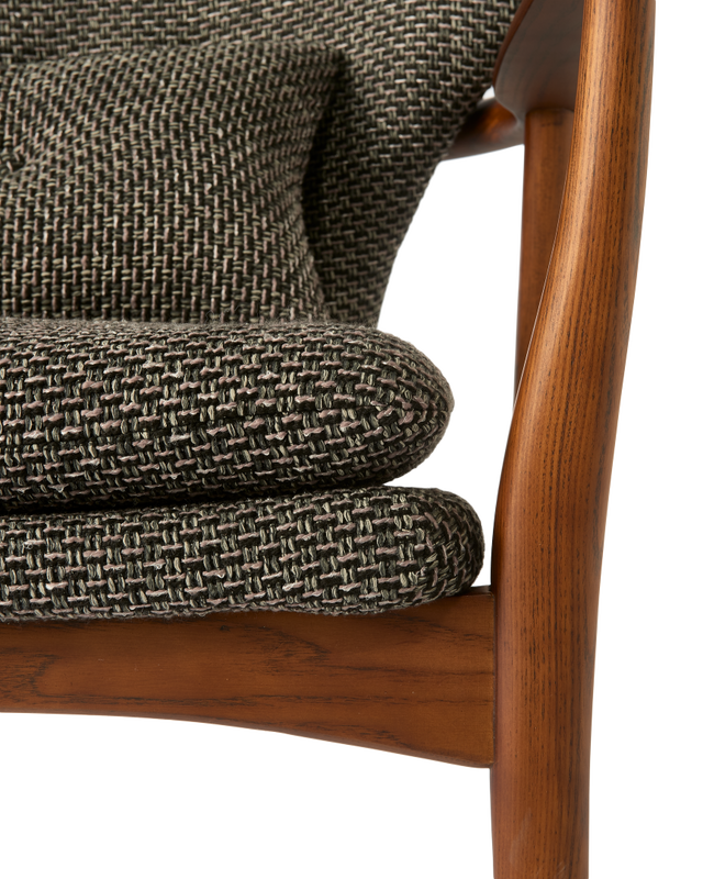 Chair Peggy fabric rough grey (FSC 100% certified), Dark grey, large