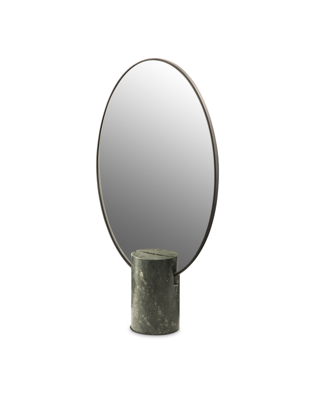 Shop Oval Mirror with Marble Base POLSPOTTEN