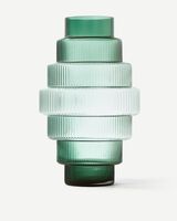 Vase Steps ochre XXL, Dark green, small