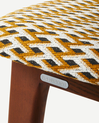 dining chair happy days geo ochre (FSC 100% certified), Ochre, medium