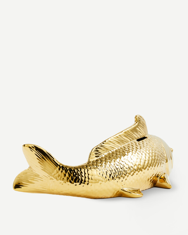 moneybox fish metallic, Gold, pdp