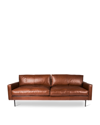 Sofa PPno.1 leather dark cognac, Cognac, medium