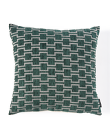 cushion geometric blue 45x45, Dark green, small