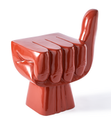 Chair Fist white, Coral red, small