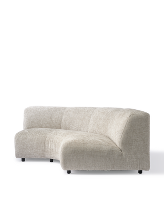 sofa a-round-u 1/4 circle ecru, White, medium