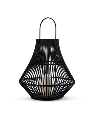 Lantern striped Pear black, Black, medium