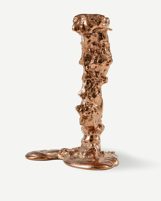 Drip candle holder L, light pink, pdp