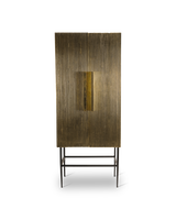 Cabinet Ribbel gold tall, Gold, small