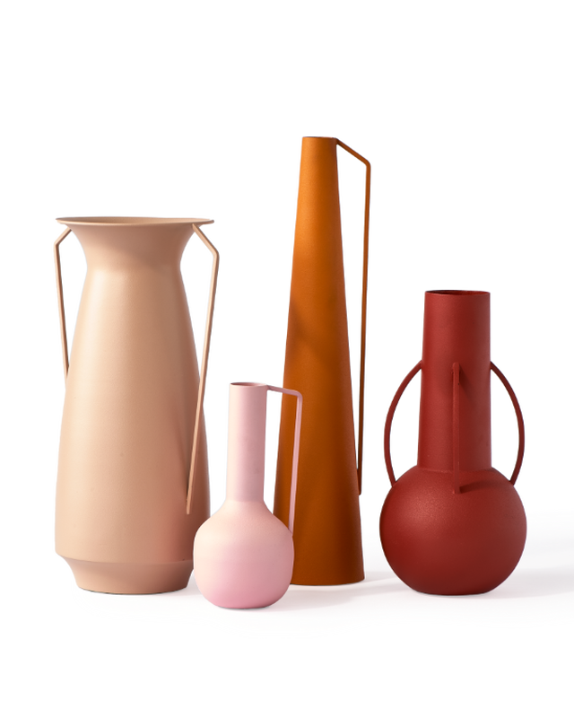 Vases Roman green set 4, Light pink, large