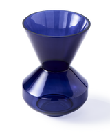 vase thick neck blue, Dark blue, small