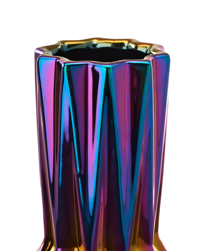Vase Oily folds L, Multi-colour, large