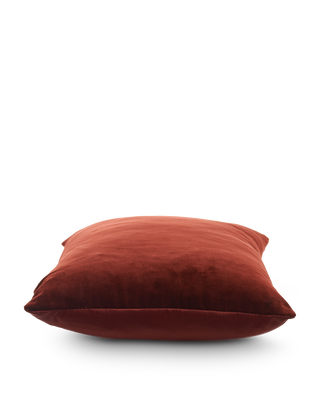 Cushion velvet dark red 40x60, Rust red, medium