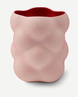 vase grape orange S, Coral red, small