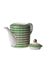 Teapot Chess yellow, Dark green, small